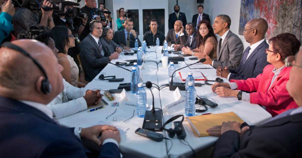 Reunión del presidente Obama con opositores cubanos © CiberCuba