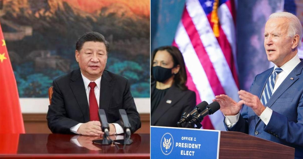 Xi Jinping y Joe Biden © Twitter / Hua Chunying y Joe Biden