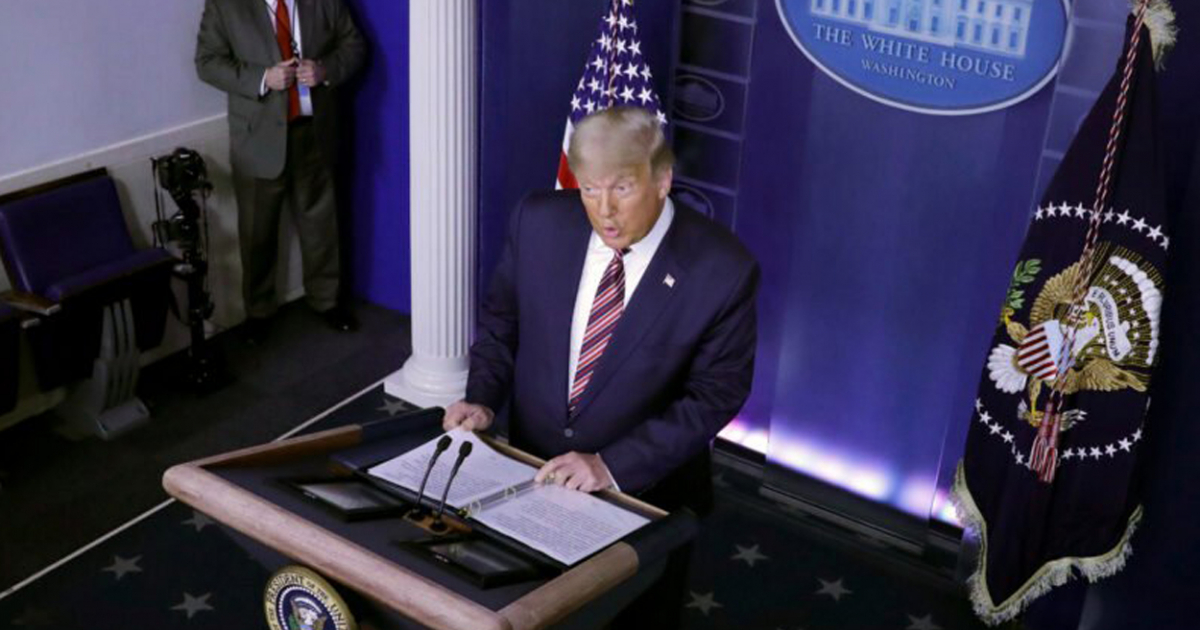 Donald Trump en una conferencia de prensa en la Casa Blanca el 5 de noviembre, © ProPublica