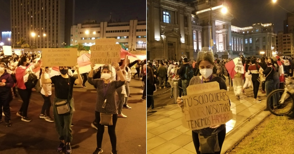 Protestas en Perú © Twitter / Manos a la olla
