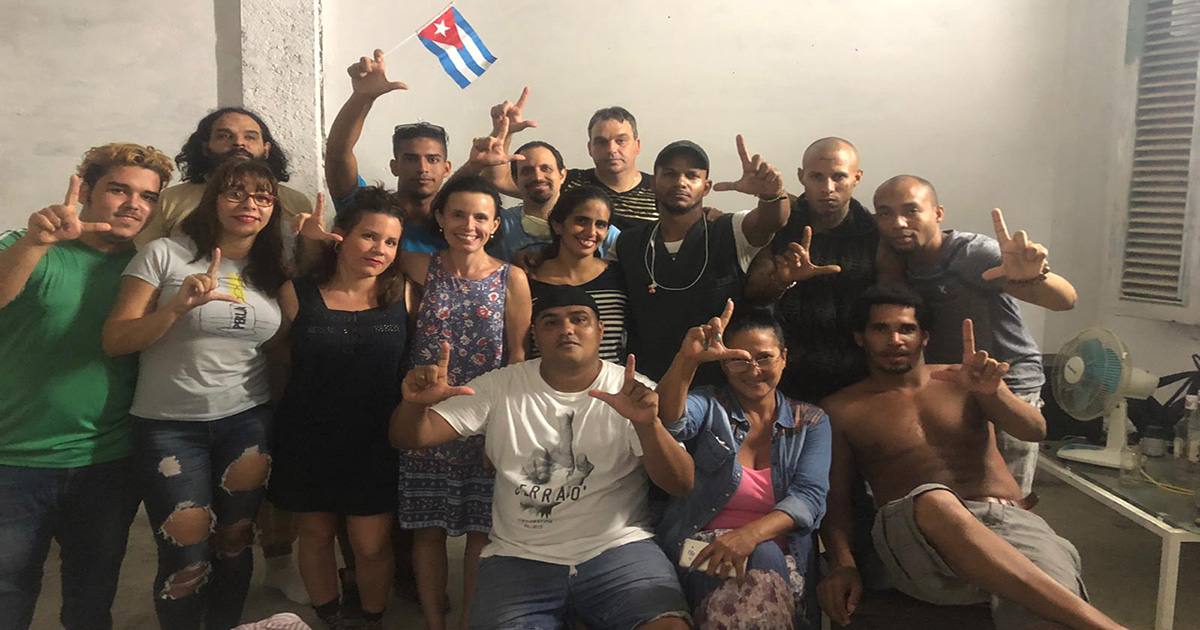 Activistas cubanos en la sede del Movimiento San Isidro © Cortesía del MSI