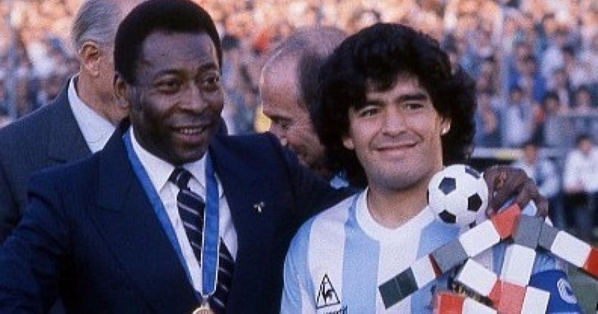 Pelé y Maradona © Instagram / Pelé 