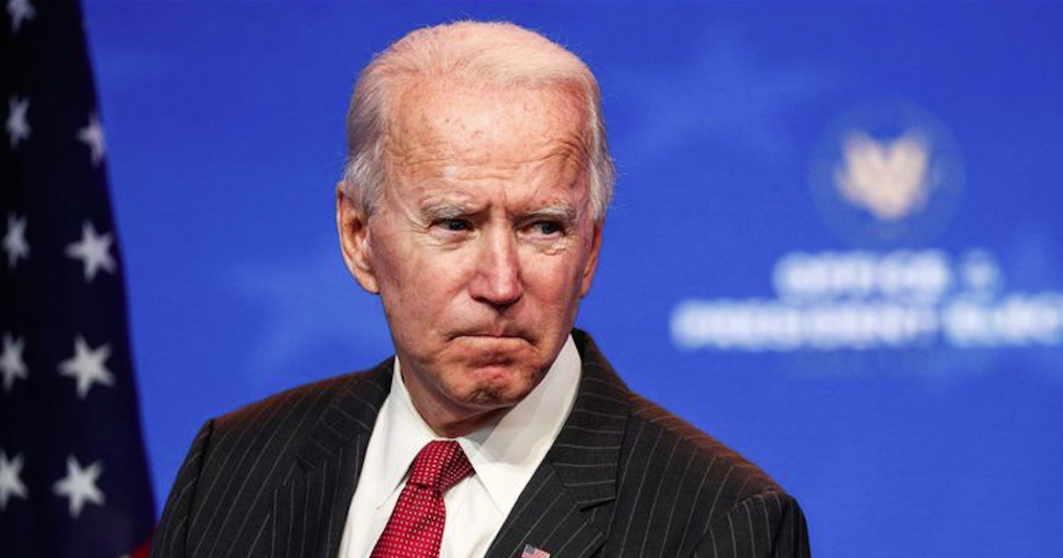 El presidente electo Joe Biden, lastimado en un pie. © Twitter/ Biden Campaign