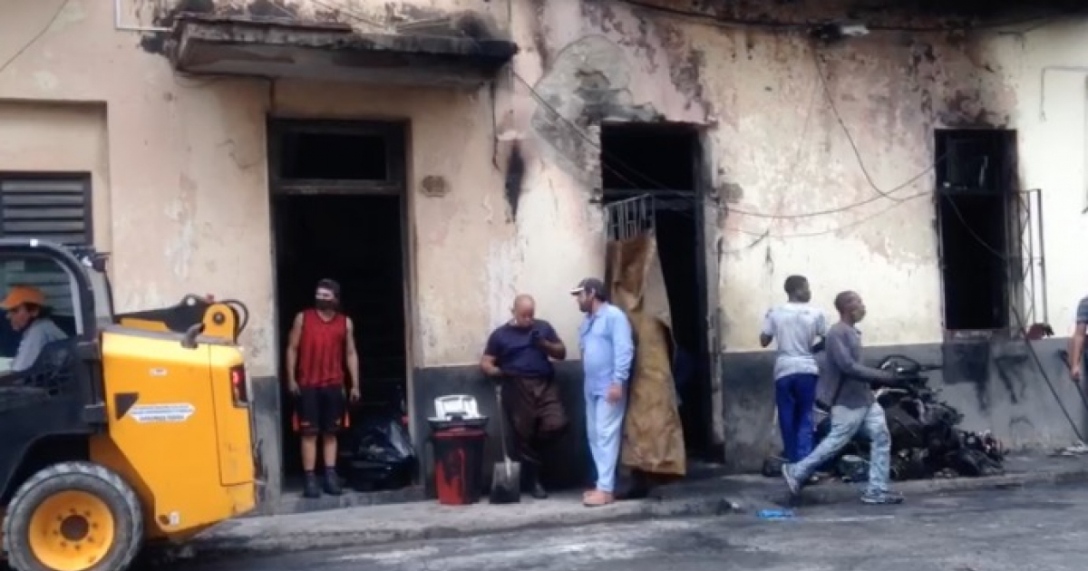 Secuelas del incendio en taller de La Habana © CiberCuba