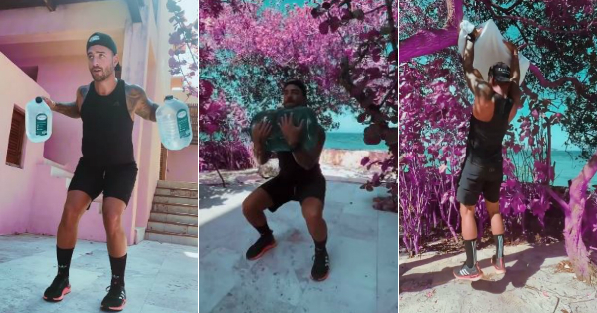 Maluma entrena durante sus vacaciones sin pesas ni material © Instagram / Maluma