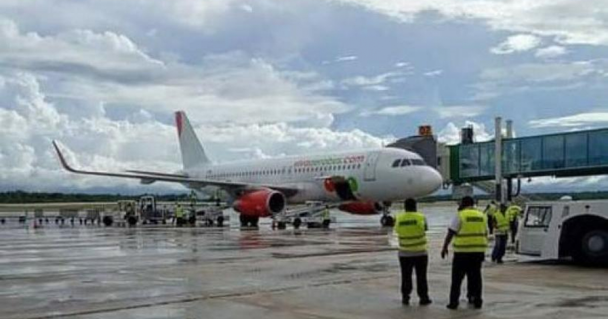 Llegada de avión de Viva Aerobus al aeropuerto de Varadero © Aeropuerto Internacional Juan Gualberto Gómez Ferrer/ Facebook