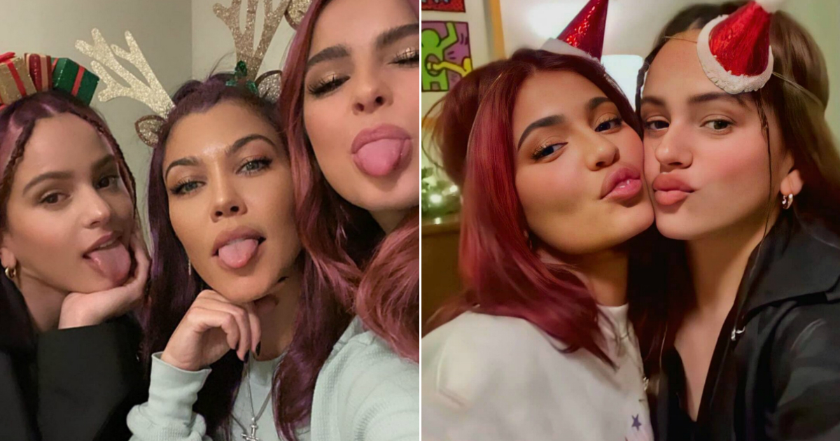 Rosalía celebra la Navidad con las Kardashian © Instagram / Rosalía