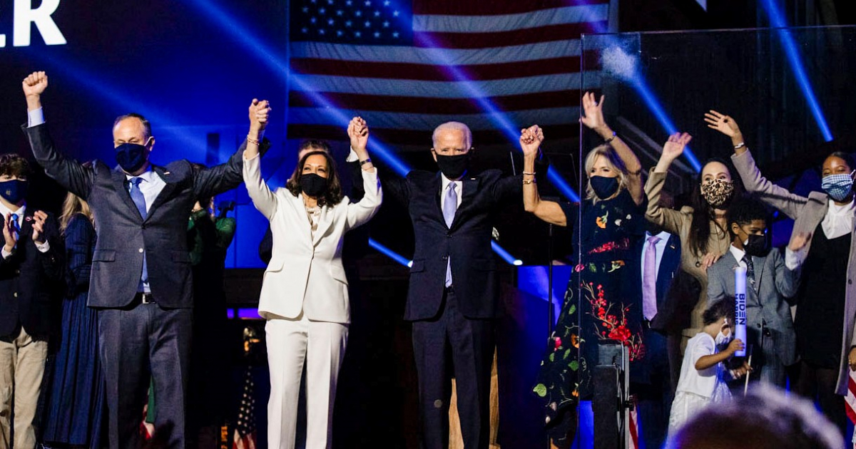 Joe Biden y equipo celebran la victoria electoral (Imagen de referencia) © Twitter / Joe Biden