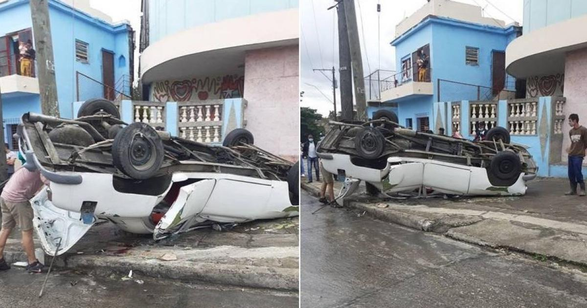 Carro volcado en Puentes Grandes © ACCIDENTES BUSES & CAMIONES por más experiencia y menos víctimas!’/ Facebook/ Oscar Zulueta Abreu