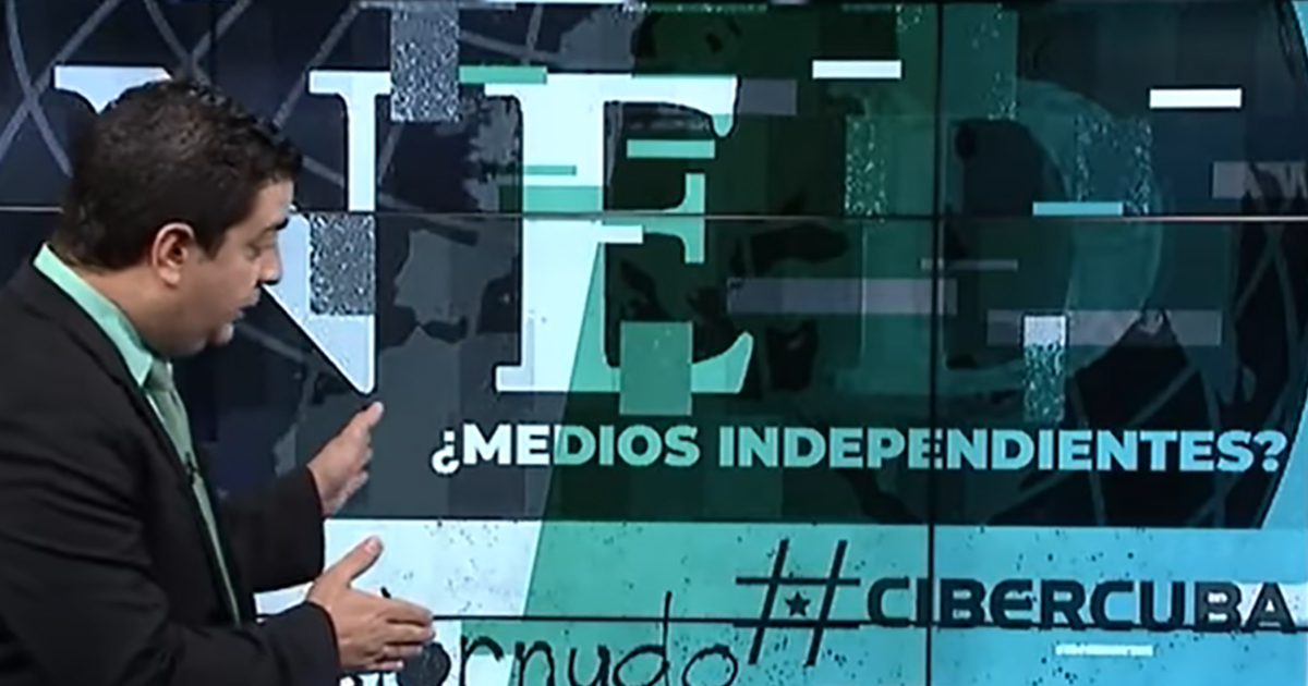 Noticiero de la TV cubana habla de los medios independientes © Captura de video