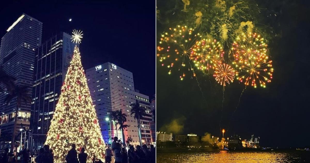 Árbol de Navidad y fiesta en el Bayfront Park de Miami © Facebook / Bayfront Park Miami