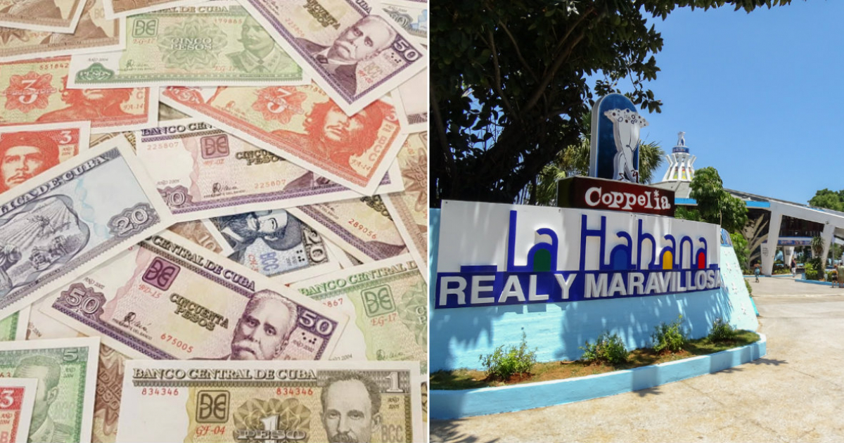 Dinero cubano (i) y Heladería Coppelia (d) © Collage CiberCuba
