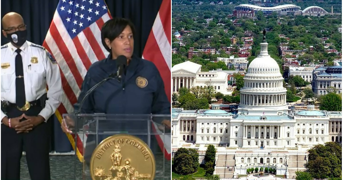 Alcaldesa de Washington / Capitolio de Estados Unidos © Captura video Twitter @Mayor Bowser / Pixabay Creative Commons