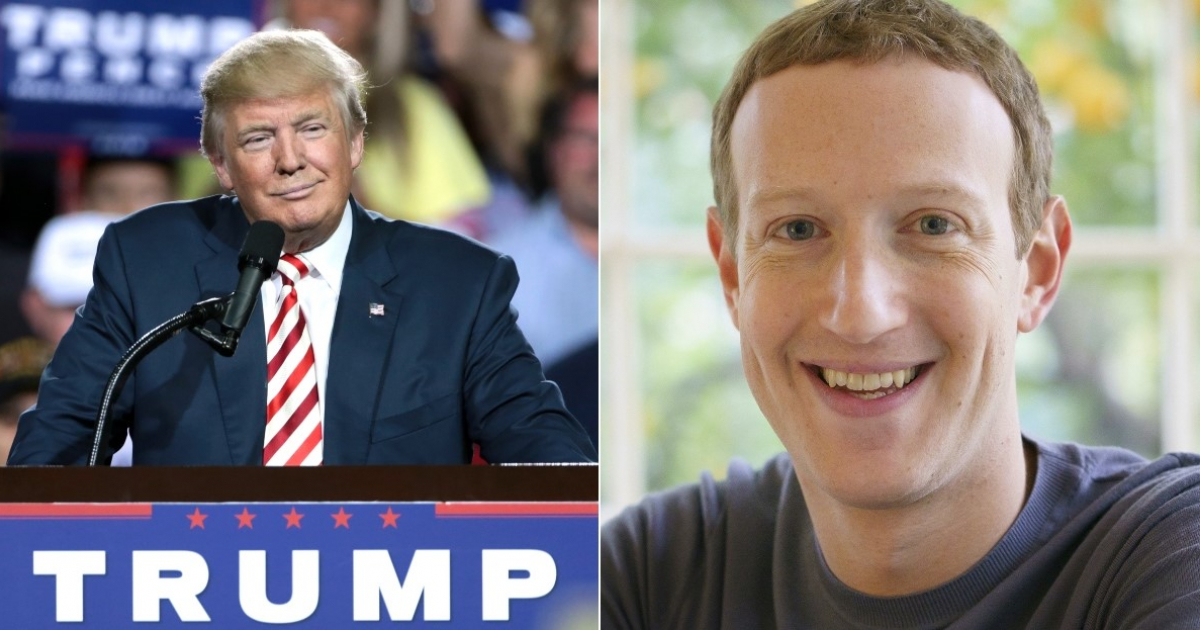Donald Trump y Mark Zuckerberg © Flickr / Gage Skidmore y Facebook / Mark Zuckerberg