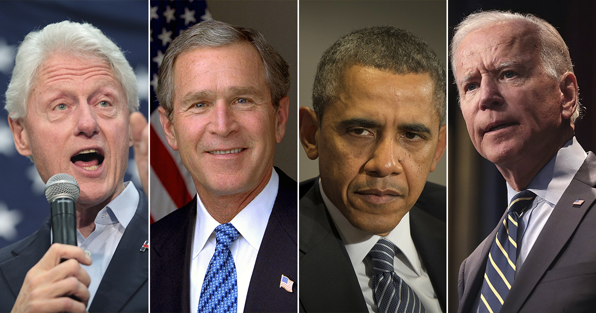 Bill Clinton, George Bush, Barack Obama y Joe Biden © Collage de Flickr / Gage Skidmore, Opus Penguin y NATO