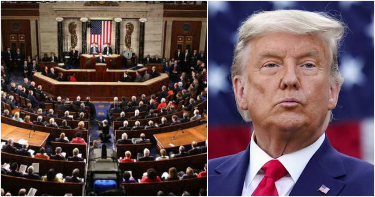 Congreso de Estados Unidos (imagen de referencia) y Donald Trump © Collage Wikimedia.org / Wikipedia
