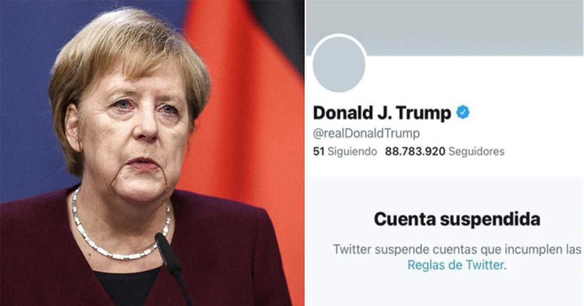 Angela Merkel, canciller de Alemania / Cuenta de Twitter de Trump © Wikimedia Commons / Twitter