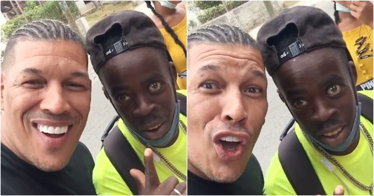 Funny meeting between Limay Blanco and Marlon “El Guapo Natural” on a street in Havana