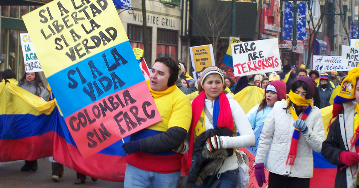 Marcha contra las FARC en Colombia © Wikimedia Commons