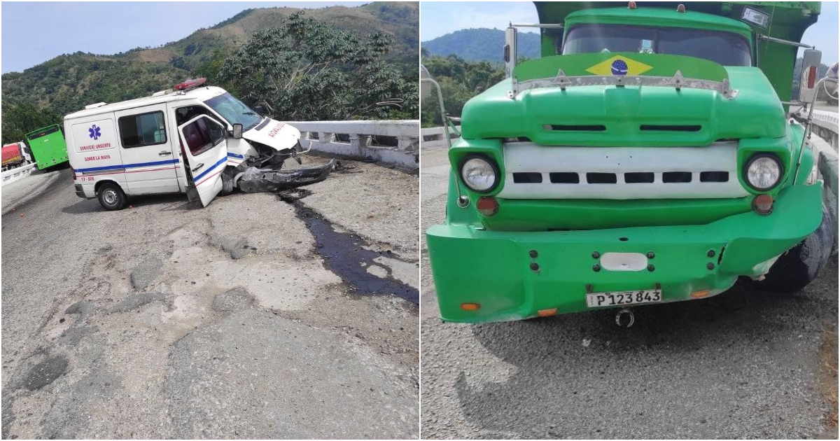 vehículos dañados por el accidente © Facebook/ “Accidentes Buses & Camiones”