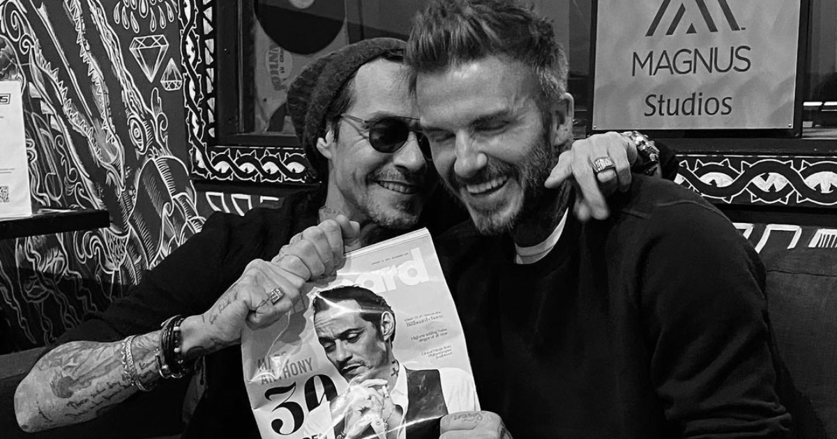 Marc Anthony y David Beckham © Instagram / David Beckham