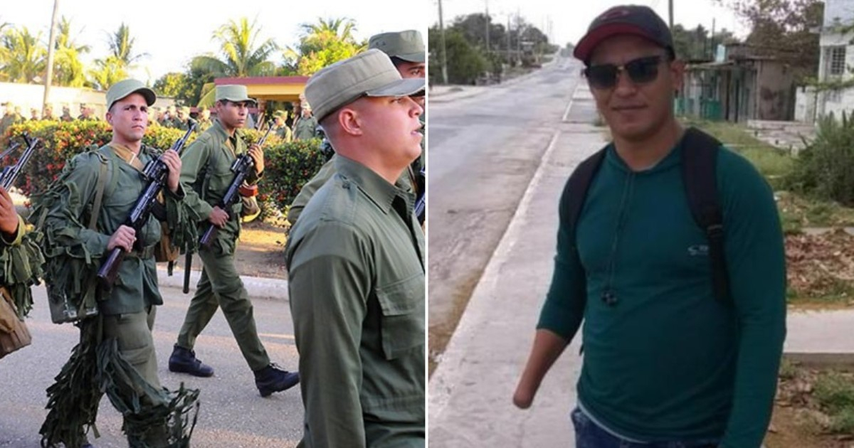 Soldados cubanos cumpliendo el Servicio Militar y Reynaldo Segura Ayala © Invasor / Alejandro García (de archivo) y Facebook de Reykel Ayala