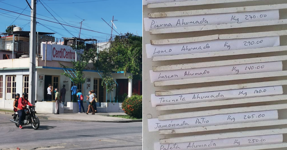 Precios en tienda estatal en Santiago de Cuba © Collage / CiberCuba & Facebook -Patricia Santos