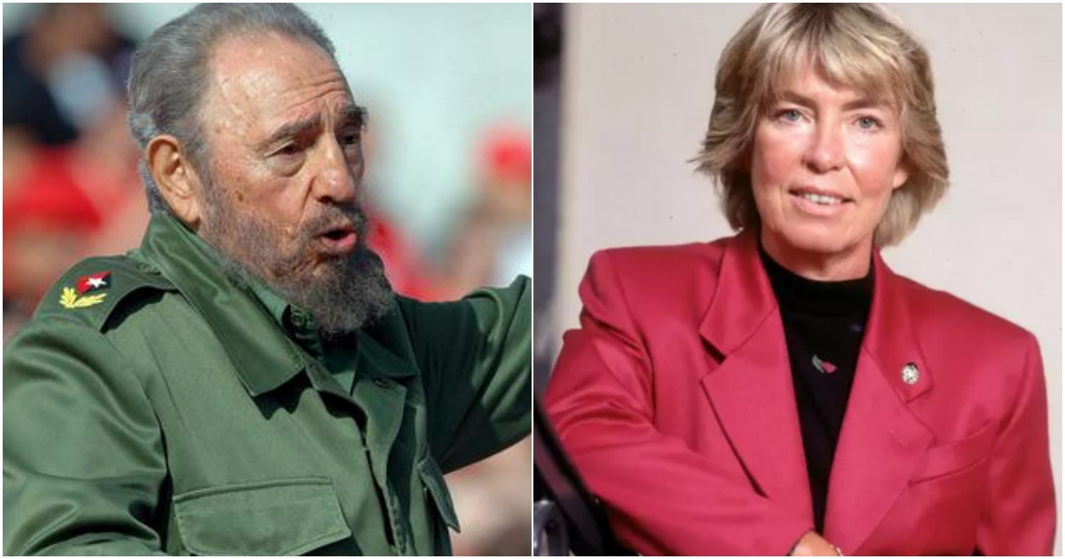 Fidel Castro y Evelyne Pisier © Estudios Revolución / Captura de video Femme Actuelle