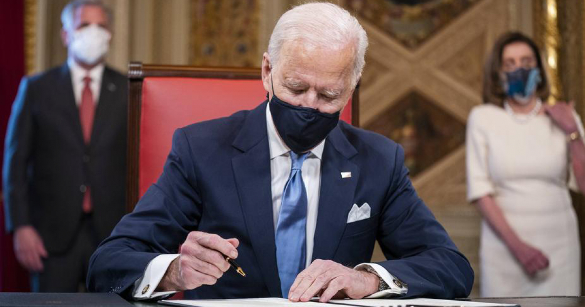 En su primer día como presidente Biden envió una propuesta de reforma migratoria llamada U.S. Citizenship Act © Captura de video Twitter / White House