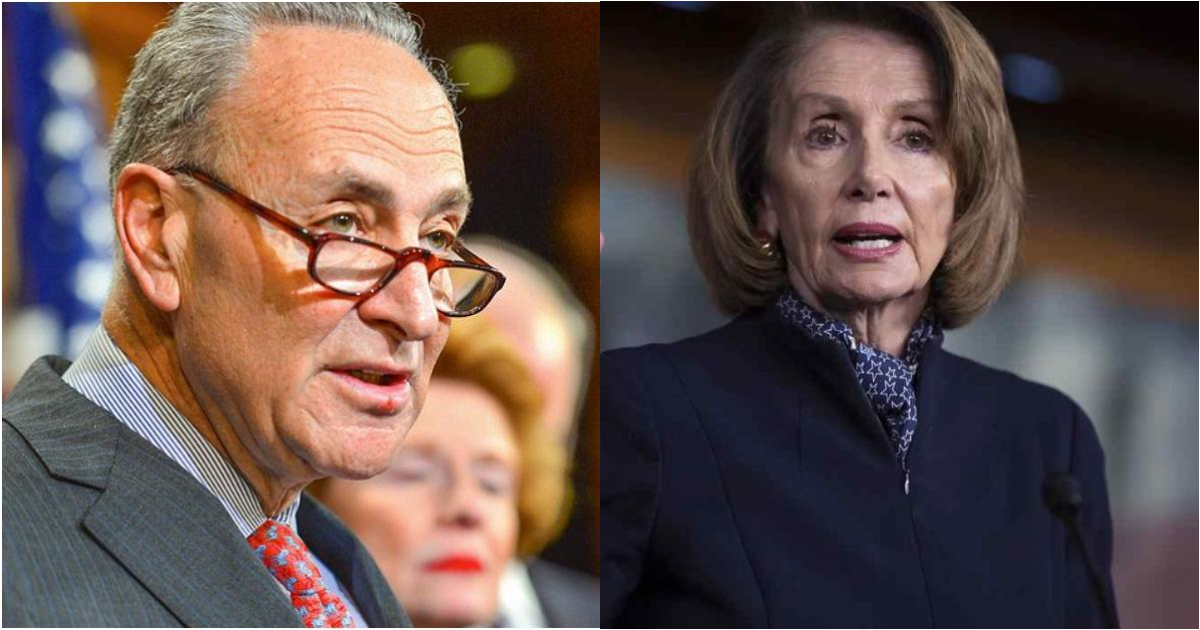 Chuck Schumer y Nancy Pelosi (líderes de la mayoría demócrata en el Congreso de EE. UU.) © Wikimedia Commons y Gov.us