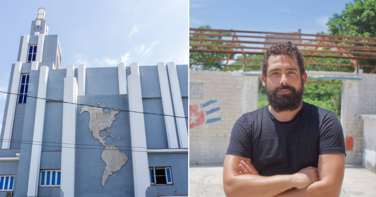 Casa de las Américas en La Habana y escritor cubano Abel Sierra Madero © Collage CiberCuba- Facebook Abel Sierra Madero