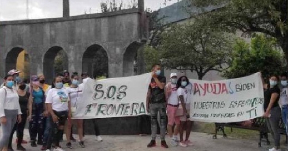 Cubanos se manifiestan en Reynosa © El Sol de Tamaulipas