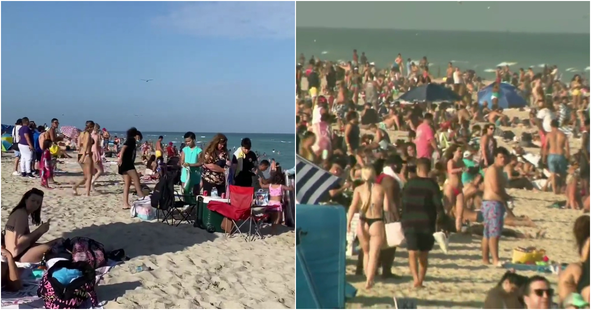 Miami Beach durante este fin de semana © captura de pantalla / Cubanos por el Mundo y 4 CBS Miami