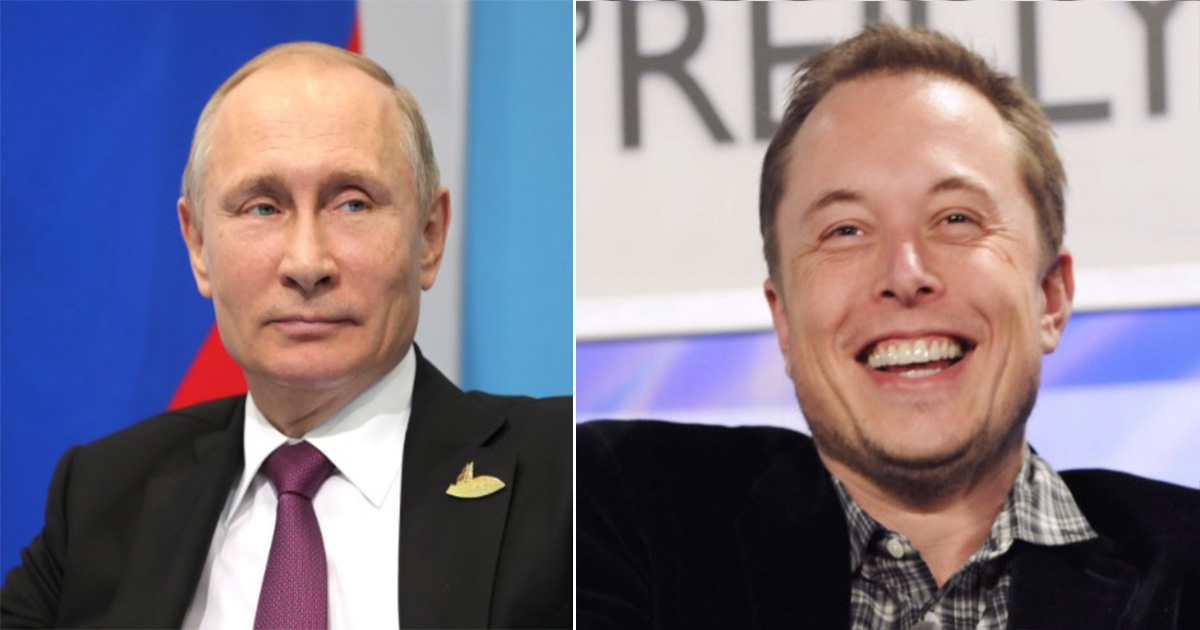 Vladimir Putin y Elon Musk © Wikimedia Commons 