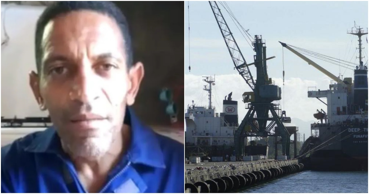 Pedro Hamed Fajardo Armas / Puerto de Cienfuegos © Captura de video / Granma