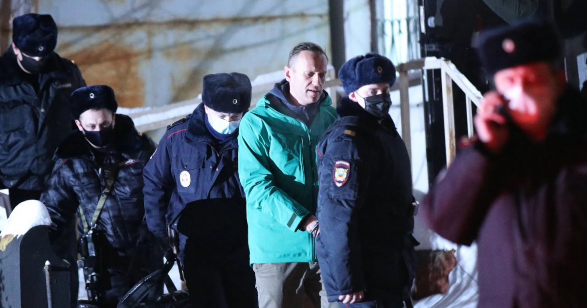 Navalny arrestado por la policía rusa (referencia) © Twitter / Kyra Yarmish