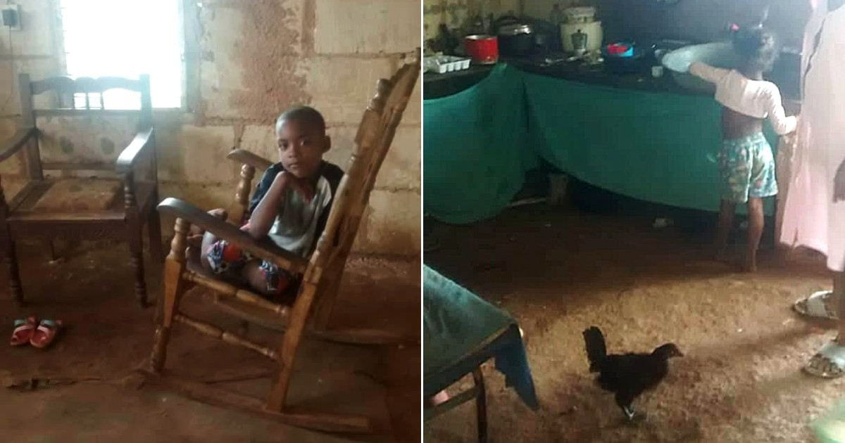 Interior de la vivienda e hijos de la madre cubana en extrema pobreza © Facebook / Alina Bárbara López Hernández