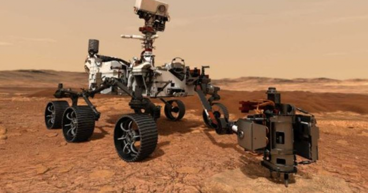 Elrobot Perseverance en la superficie de Marte. © NASA