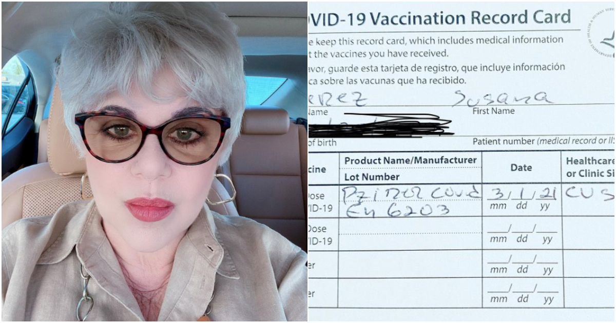 Susana Pérez se vacuna contra el coronavirus © Instagram / Susana Pérez 