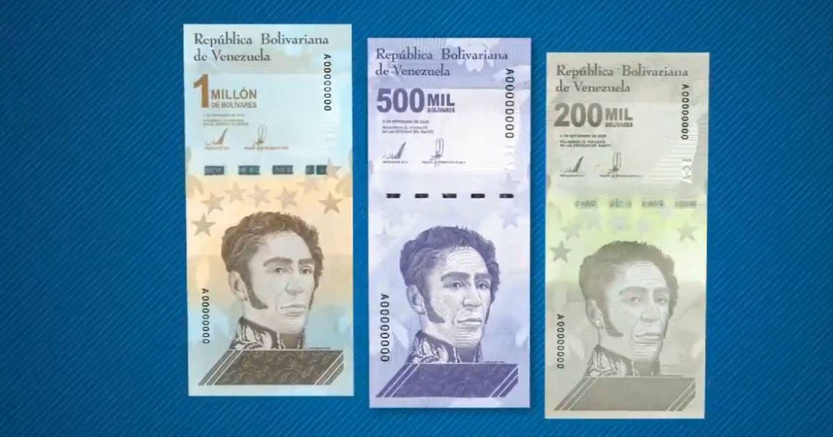 Tres nuevos billetes en Venezuela © Twitter Banco Central de Venezuela