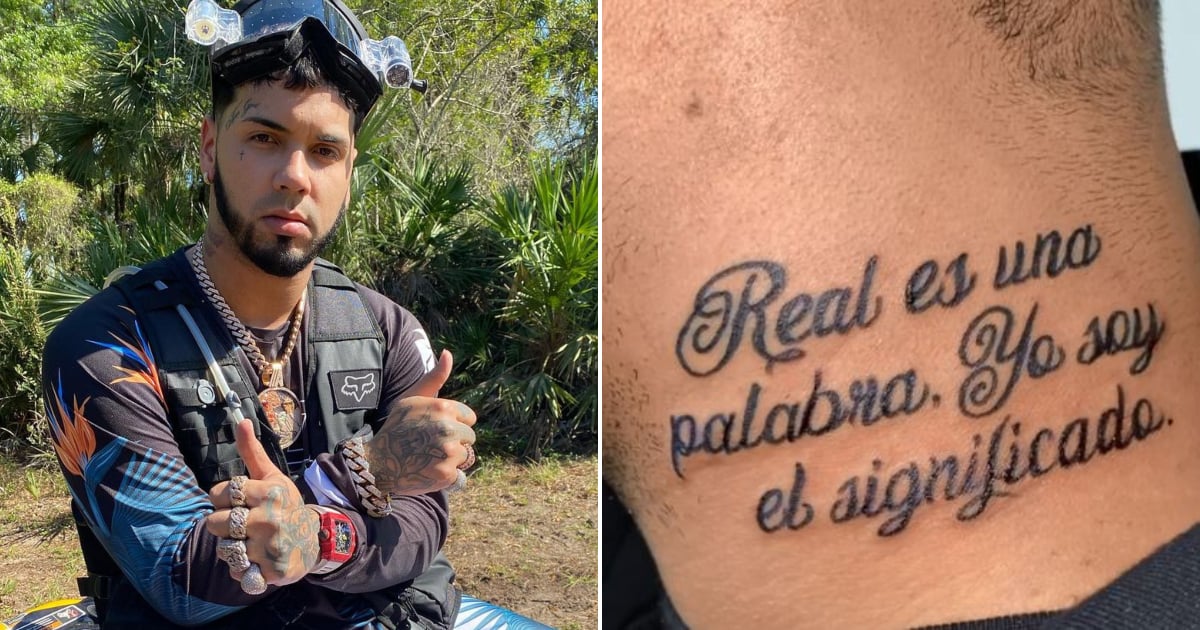 Anuel AA enseña su nuevo tatuaje © Instagram / Anuel AA