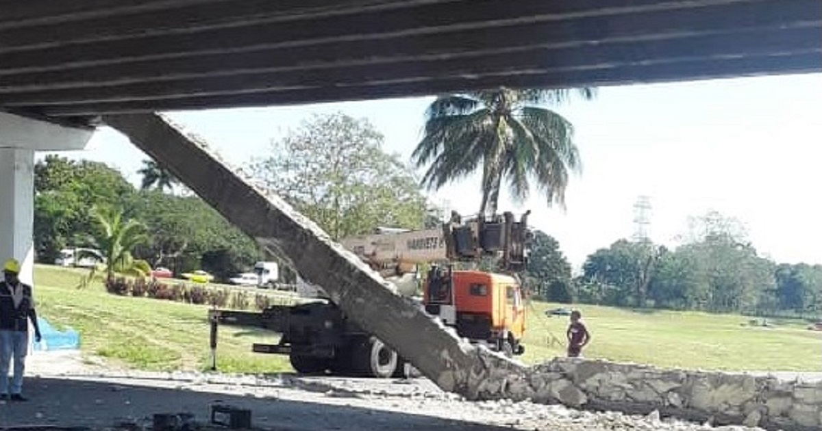 Reparación del puente del Calvario © Radio Ciudad de La Habana