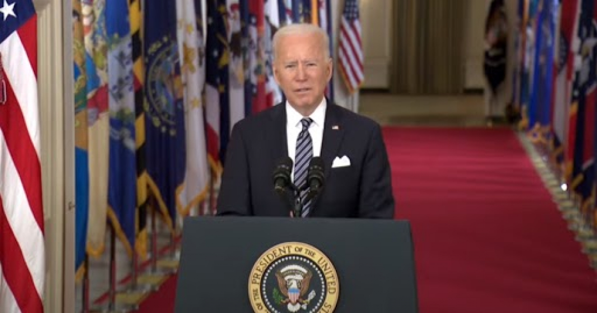 Biden, durante su comparecencia © Screenshot