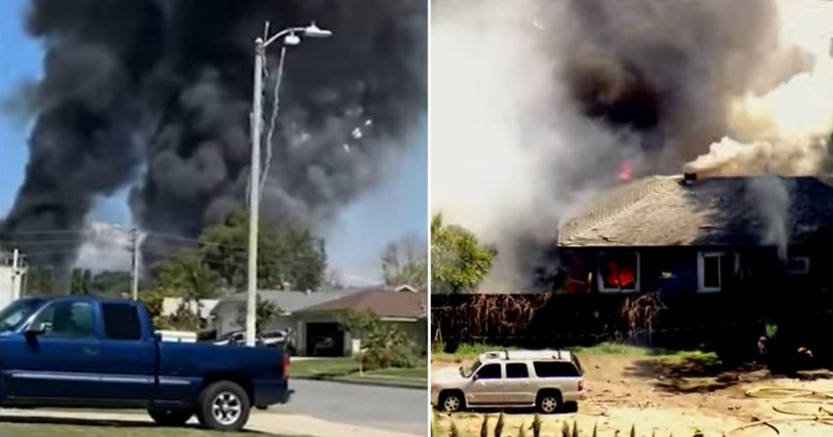 Explosión en Ontario, Carolina, Estados Unidos © Captura de imagen en YouTube / CBS 8 San Diego