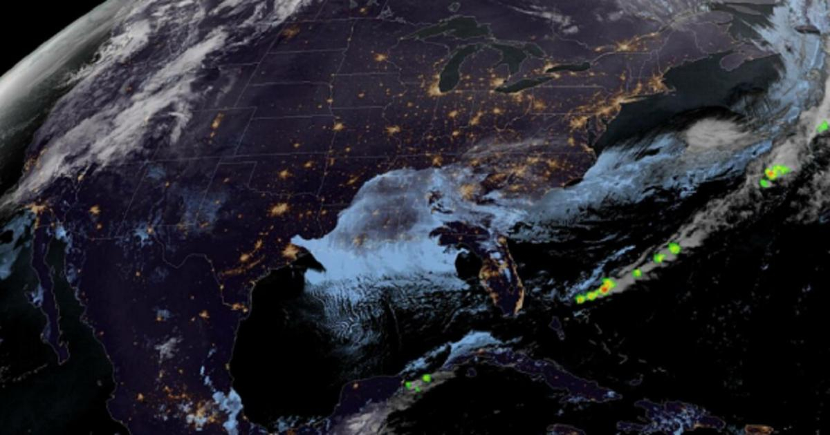 Imagen satelital de la noche en que se produjo la explosión. © NOAA