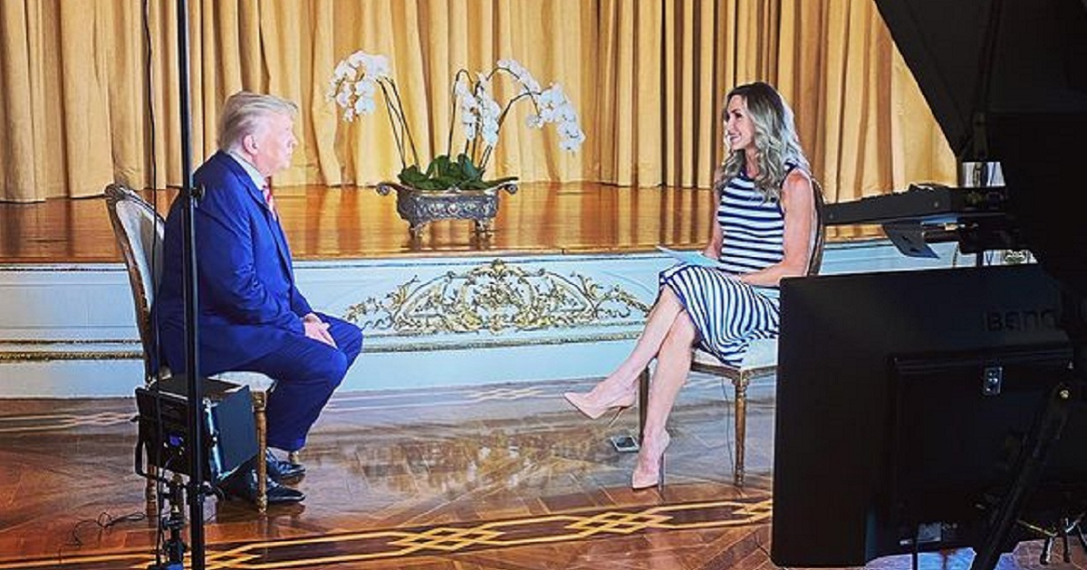 Lara Trump entrevistando a Donald Trump. © Instagram de Lara Trump
