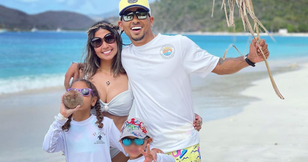 Ozuna y Taina Meléndez con sus hijos en Hawái © Instagram / Ozuna