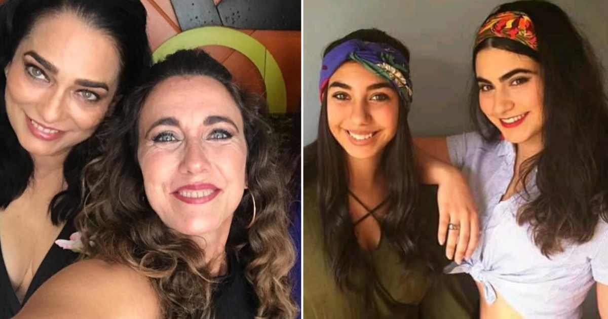 Jacqueline Arenal y Tahimi Alvariño con sus hijas © Instagram / Jacqueline Arenal