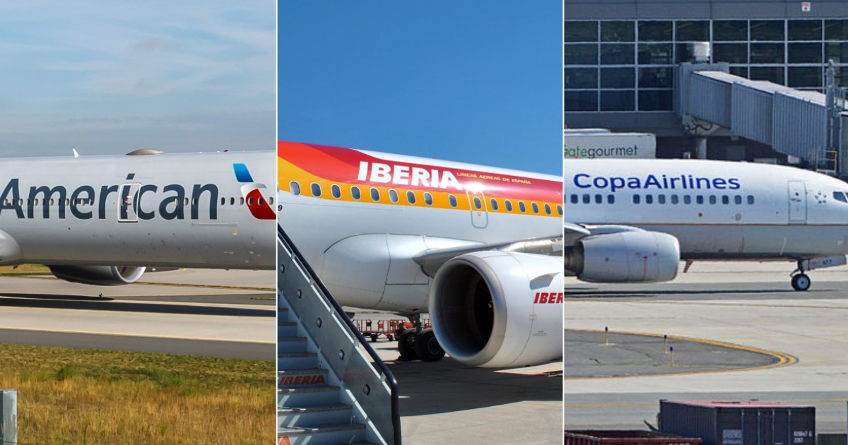 Aviones de American Airlines, Iberia y Copa Airlines © tjdarmstadt en Wikimedia/ Flickr de Protoplasma K / Alan Wilson en Wikimedia