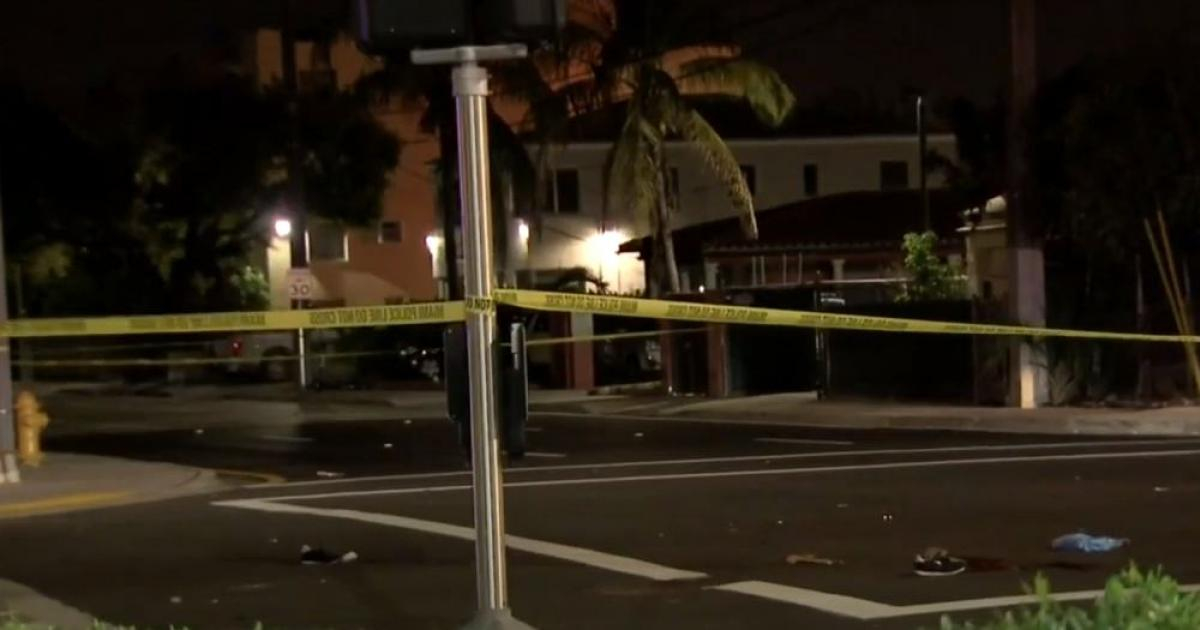 Lugar donde ocurrió el atropello © Captura de video de YouTube de CBS Miami